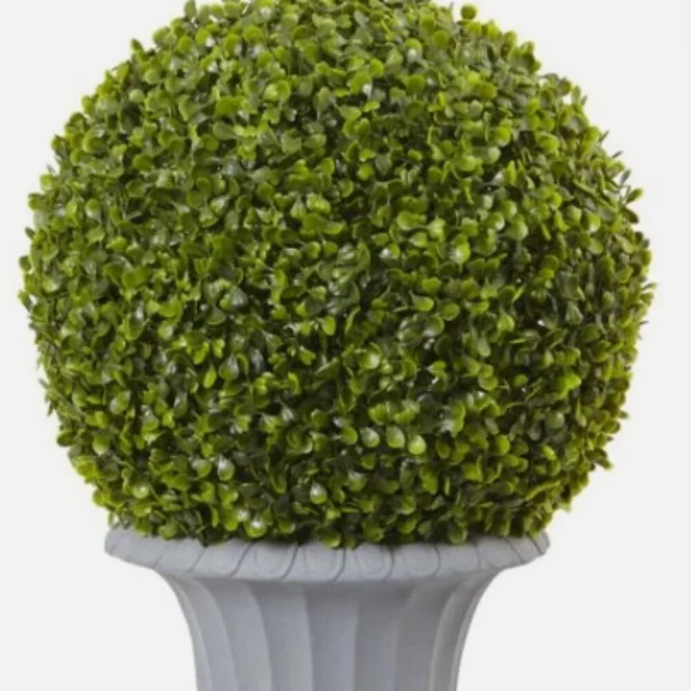 Improvements Set of 2 Artificial 13 in. floral sphere greenery with flower NEW